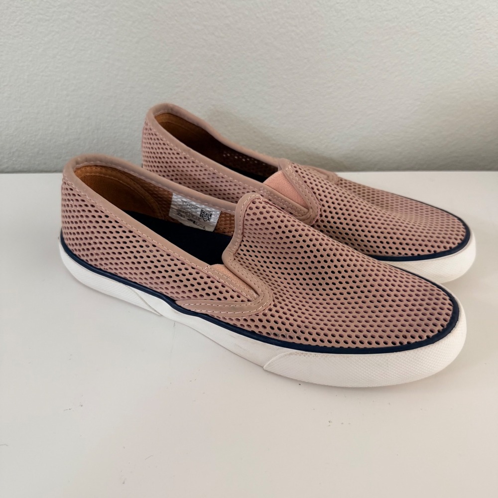 Sperry Top-Sider Crest Vibe Mesh Slip On Sneakers Pink Womens 8 STS82298